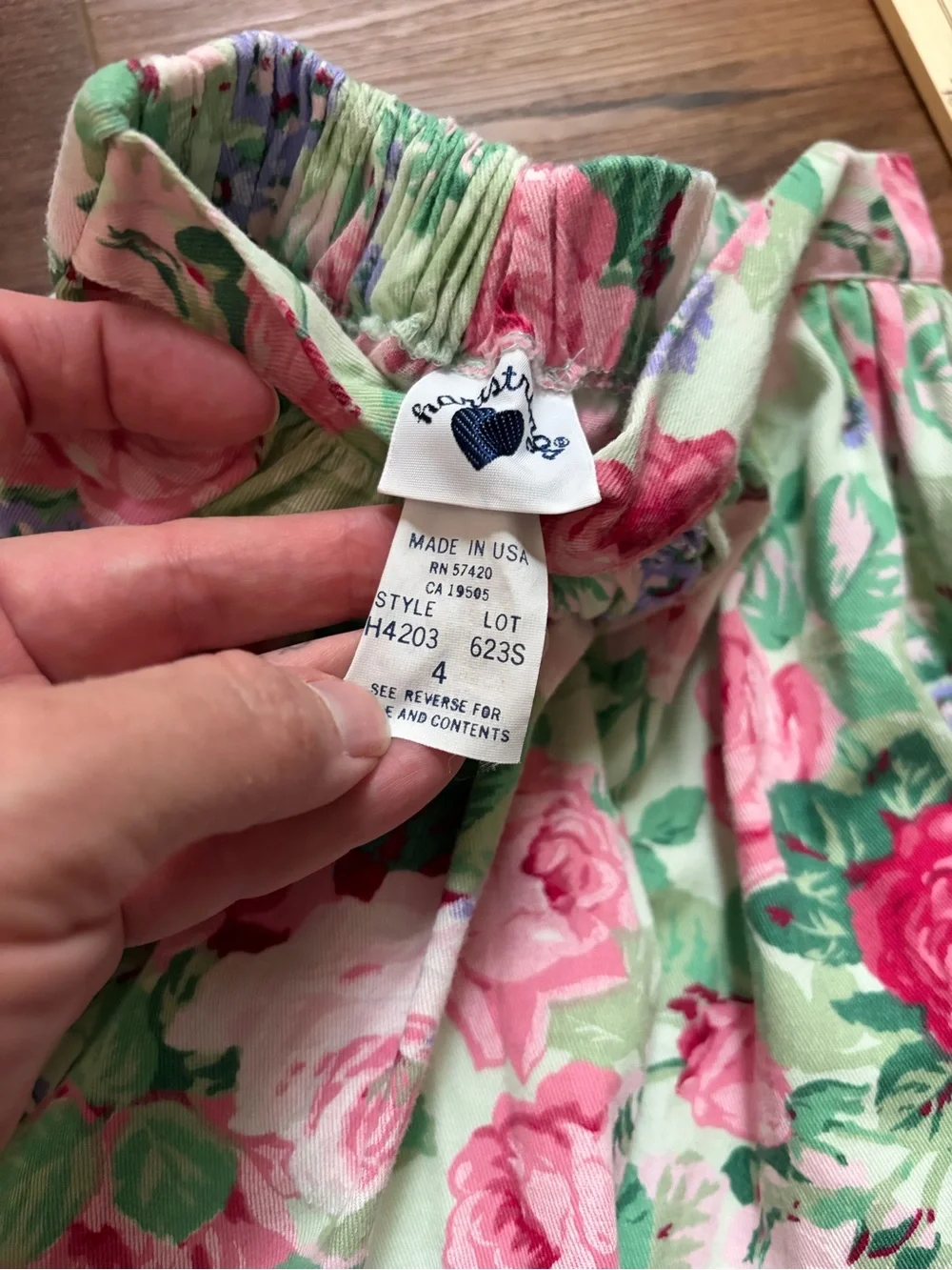 Girls vintage floral skirt